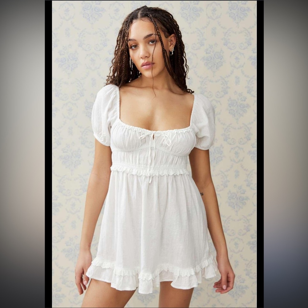 BDG Cotton/Linen Babydoll Dress